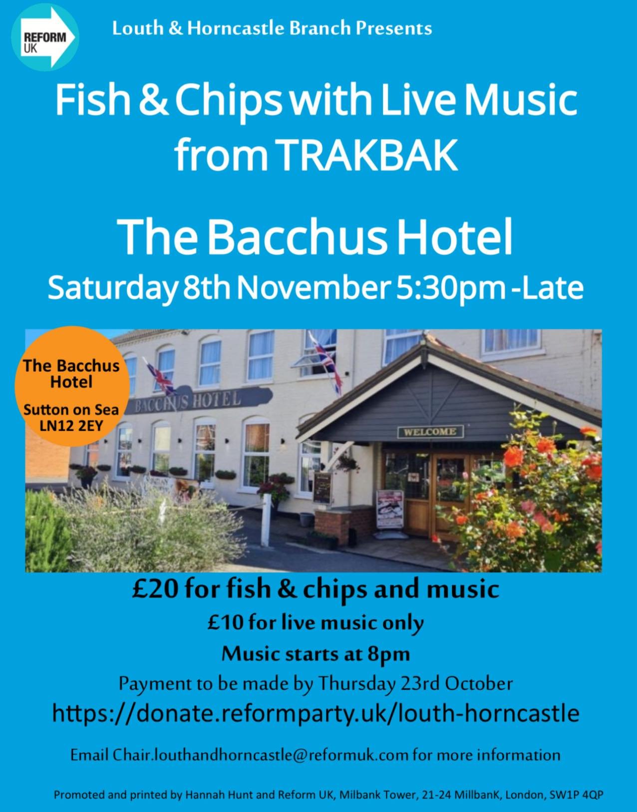 Fish and Chips with Live Music from TrakBak